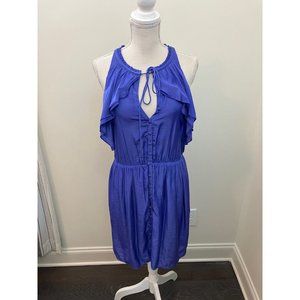 Seduce Purple Sleeveless Dress Flutter Sleeves Size 4